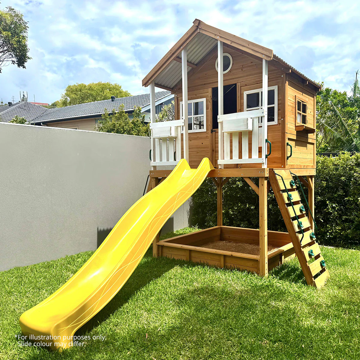 Winchester Cubby House (Elevated 1.2m) with 2.2m Slide (Blue) - Image 7