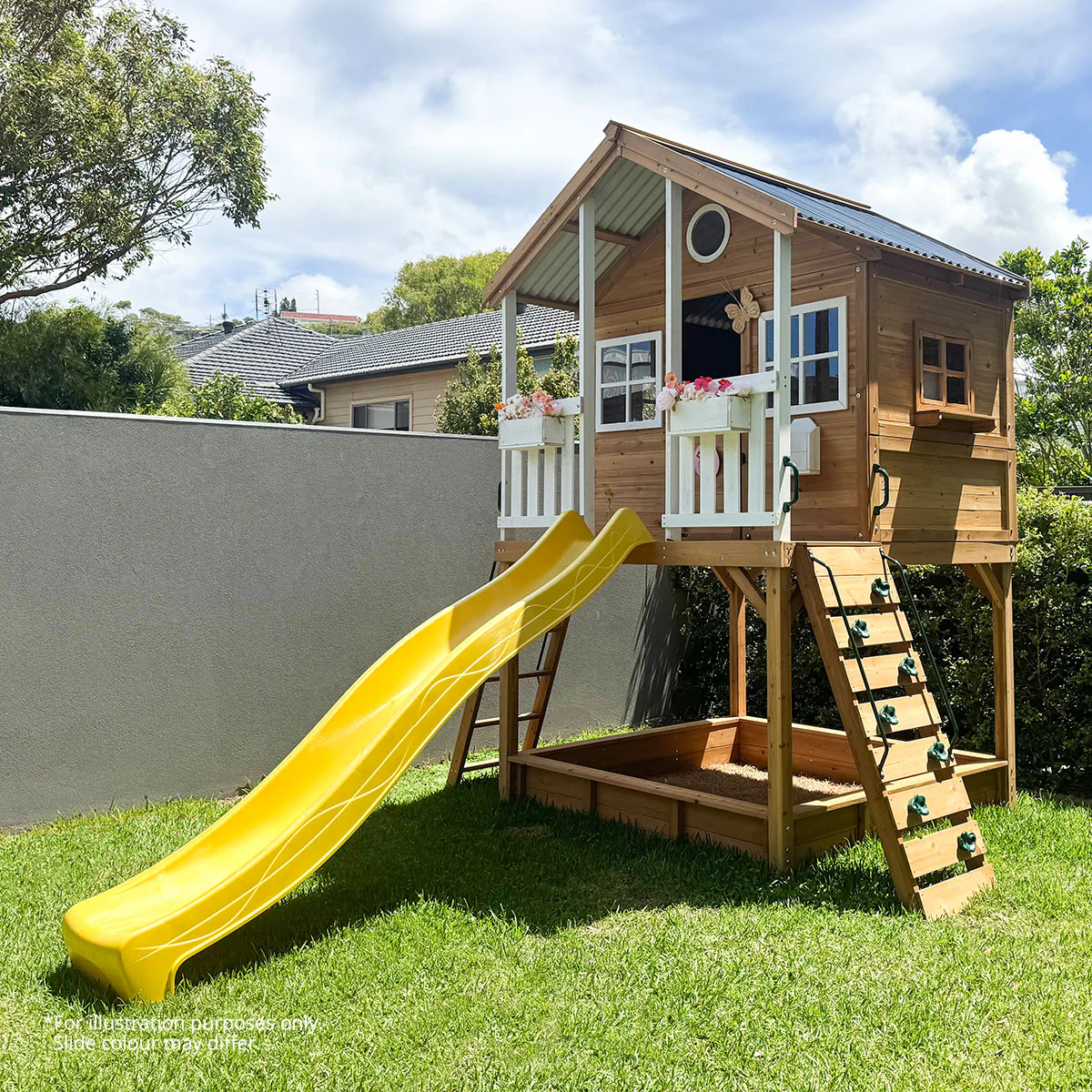 Winchester Cubby House (Elevated 1.45m) with 3.0m Slide (Green) - Image 6