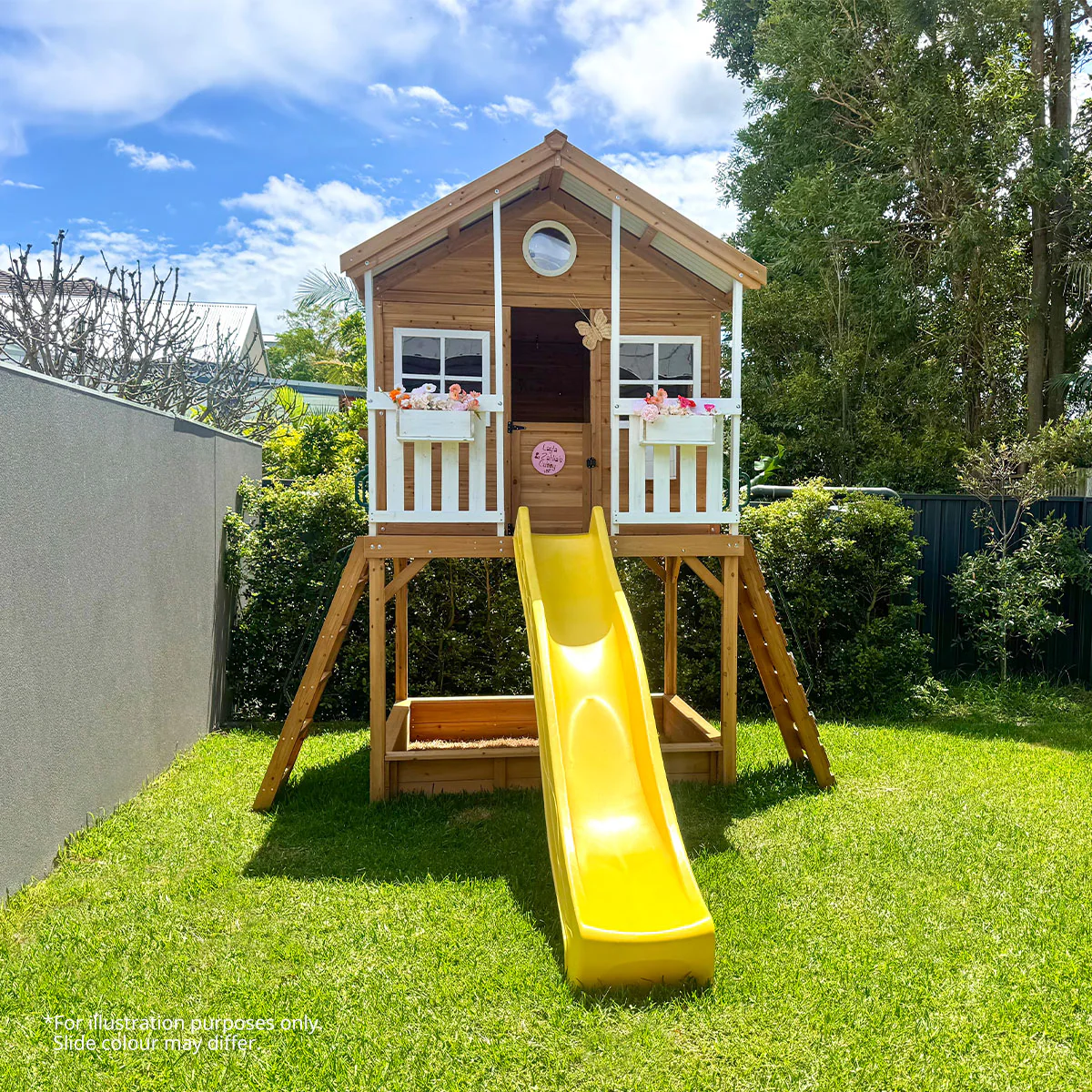 Winchester Cubby House (Elevated 1.45m) with 3.0m Slide (Yellow) - Image 4