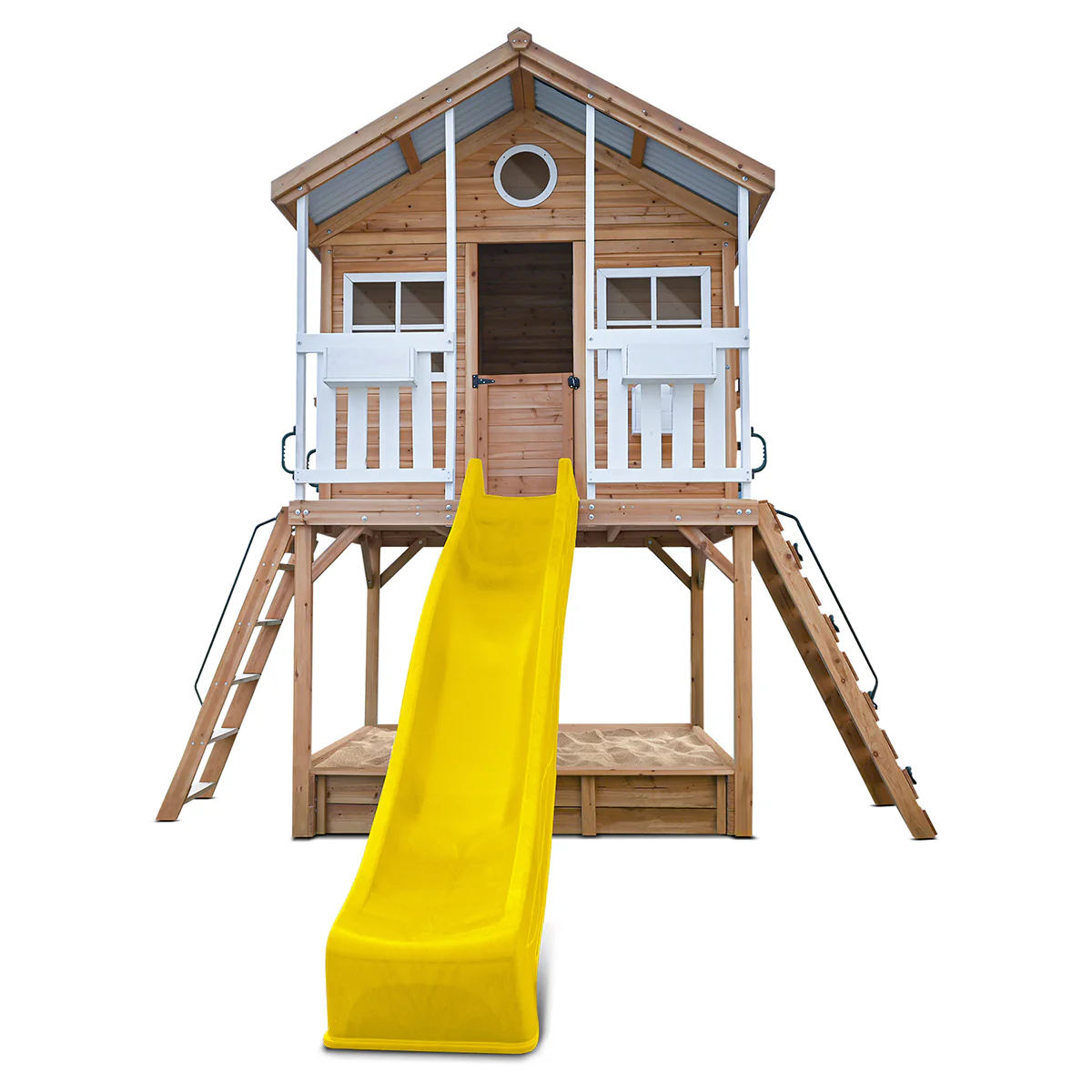 Winchester Cubby House with 1.45m Elevation Platform and 3m Yellow Slide - Image 6