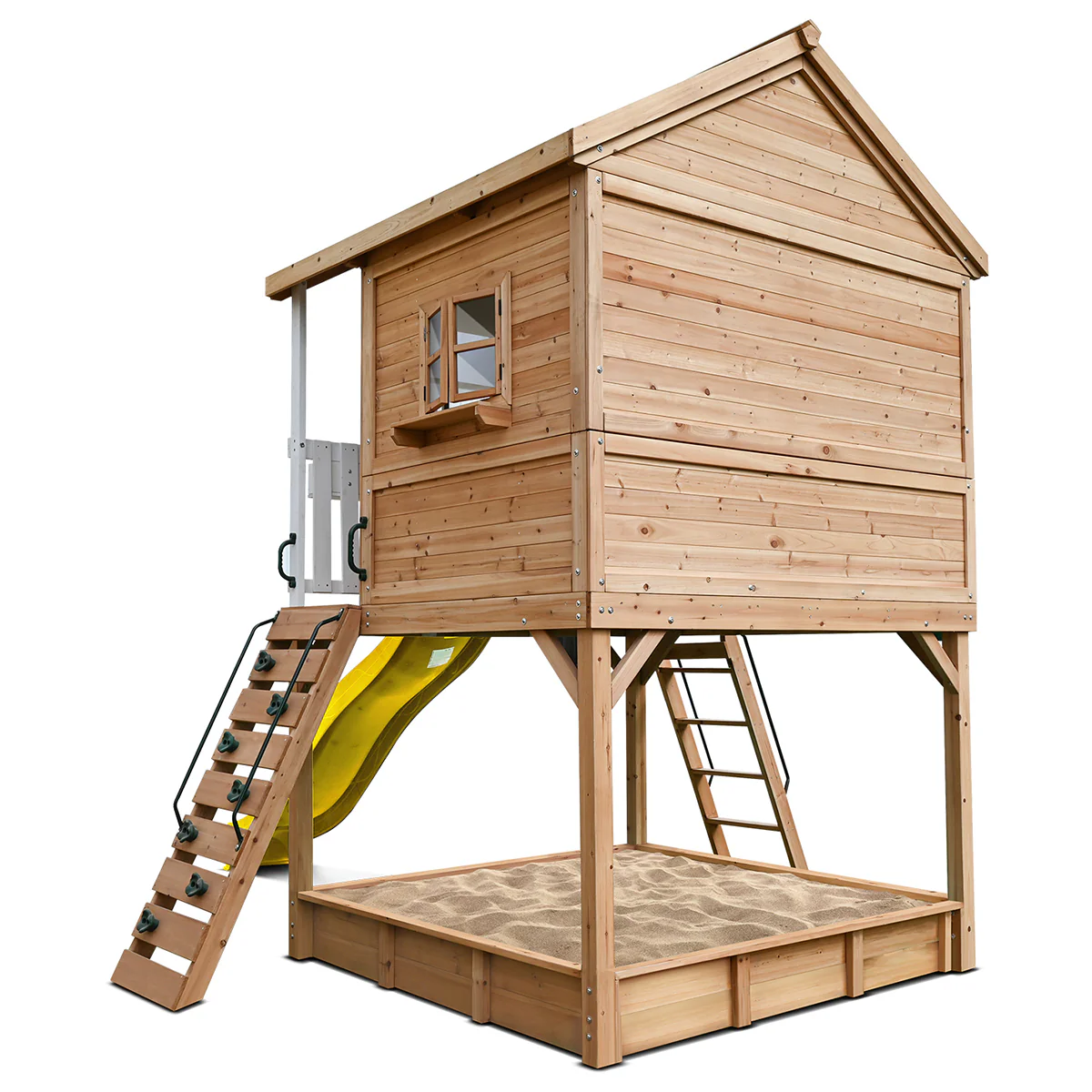 Winchester Cubby House with 1.45m Elevation Platform and 3m Yellow Slide - Image 9