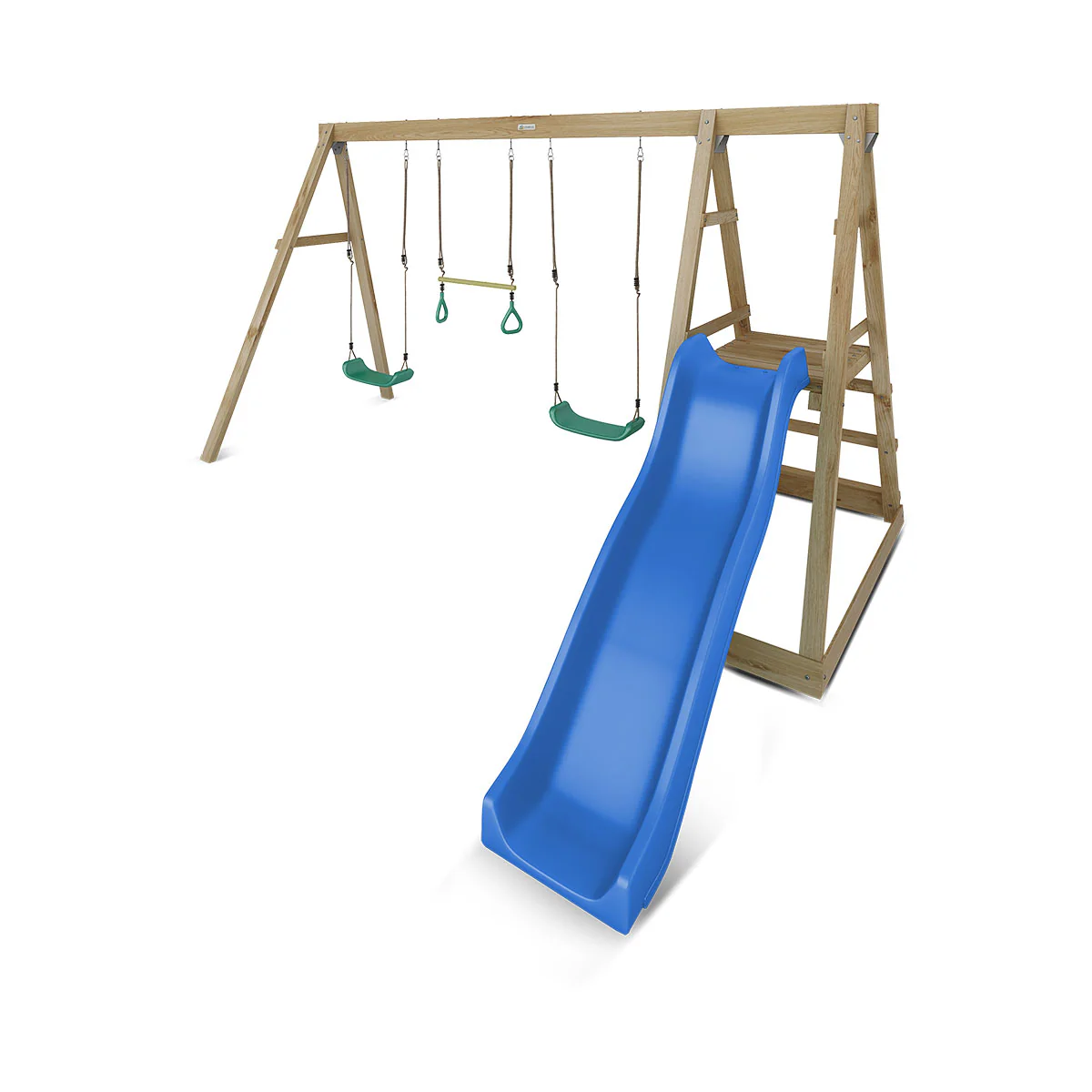 Winston Swing Set with Climb & 1.8m Slide (Blue) - Image 2