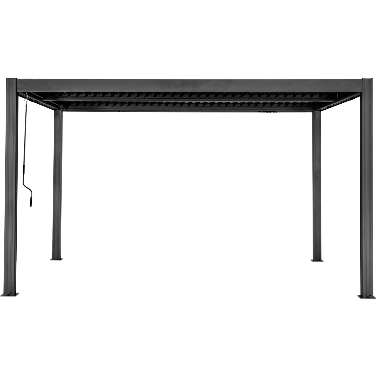 Yardtopia Elmont 3m x 4m Aluminium Adjustable Louvre Pergola (Charcoal Grey) - Image 3